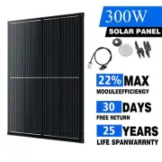 300W Mono Solar Panel Kit 12V Mono Fixed Home Caravan Camping Battery Charging
