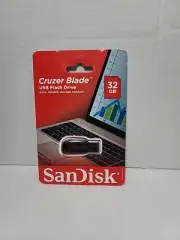 Sandisk 32GB Cruzer Blade USB 2.0 Flash Thumb Drive Storage SDCZ50-032G-AW4. New