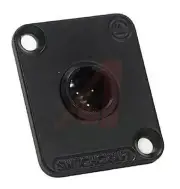 1 x Switchcraft 3 Way Panel Mount XLR Connector, Male, Gold Plated Contacts