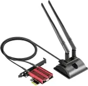 PCIe Wifi Card PCI-E WiFi 6E Adapter Bluetooth5.3 Intel AX210 5400Mbps RGB LED