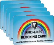 [SAITECH IT] RFID Blocking Cards Protect Your Entire Wallet, Purse, and Cards from NFC Contactless Theft Wallet for Men & Women (Rainbow), Rainbow, 5 Pcs Rainbow, Rfid