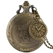 Taurus Ores Skeleton Quartz Pocket Watch Vintage Pocket Watch with Chain