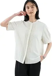 A/C DESIGN BY ALPHA CUBIC(エーシーバイアルファキュービック) Acy Bi-Alpha Cubic 353792 Women's Beauty Motion Triacet-Style Pintuck Blouse, Cool Touch and UV Protection