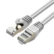 Cruxtec Cat7 Ethernet Cable - 50m - Ivory 10Gb / SFTP Triple Shielding / Oxygen Free Copper Conductor / Gold-Plated Connectors with Nickel-Plated Copper Shell / Fluke Test Passed [RS7-500-WH]
