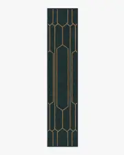 75' x 365' | Machine Washable Runner Rug | Kid & Pet Friendly | Indoor Rug | Bryant Marine Blue & Gold Flatwoven Rug by The Hiltons | Ruggable