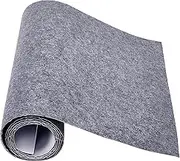 BENECREAT 15.7x78.7inch Gray Self-Adhesive Felt Fabric Shelf Liner for Festival Decorations DIY Picture Framing and Jewelry Box Fabric Stick, 1mm Thick