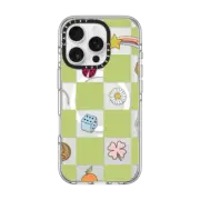 iPhone 16 Pro Clear Case MagSafe Compatible Lucky Check by Megan McKean