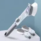 with Soap Dispenser Dishwashing Brush Sponge Scrub Cleaner Dish Scrubber