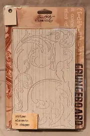Tim Holtz Grungeboard, Stripes/Elements, 2007, New Unopened Package!