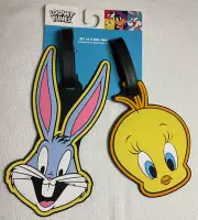 LOONEY TUNES BUGS BUNNY TWEETY BIRD LUGGAGE ID TAGS (2) NWT