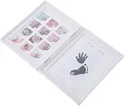 TOYANDONA Baby Footprint Picture Frame Newborn Growth Memory Photo Holder White Baby Shower