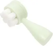 PLAFOPE Face Brush Cleanser Exfoliant Black Pore Scrub Smoothing Women Wash Cleaning Brush Cleaner Gentle Face Cleansing for Facial Exfoliating Face Supply Face Cleaner Silica Gel Green
