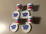 VINTAGE PEPSI COLA 4 MINI CUPS & SAUCERS