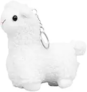 Kawaii Plush Alpaca Keychain Soft Animal Pendant for Bags Car Keys Backpacks Unique Decoration with Distinctive Look Charming Appearance for
