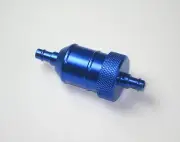 BLUE BILLET ALUMINUM IN LINE FUEL FILTER 1/4" FOR GO KARTS ATV'S DUNE BUGGY
