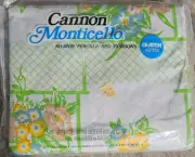 NOS New Vtg Cannon Monticello Percale Queen Fitted Sheet Floral 50/50 Cotton
