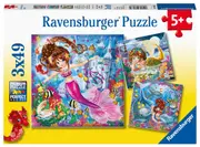 Charming Mermaids Jigsaw Puzzle, 3x49 Piece