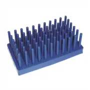 Plastic Peg Rack, 12-15mm, 50 Place, Blue, Karter Scientific 400U2 (Single)