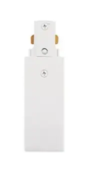 Juno Trac-Master T38WH White Track Light End Feed Connector - NEW