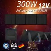 12V 300W Folding Solar Mat Flexible Blanket Solar Panel Kit USB 30A Controller