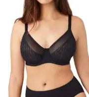 NWT Wacoal 855336 Elevated Allure Full Figure Underwire Bra 34D Black