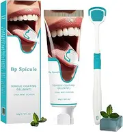 Mint Tongue Cleaning Kit, Tongue Cleaner Gel with Brush, Cleaning Kit for Fresh Breath, 1 Min Deep Clean, 50g Long Lasting Freshness, Easy to Use Scrubber for Men Women (1pcs)