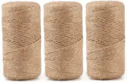 984 FT Natural Jute Twine, Twine String, 3ply Thin Ribbon Hemp Twine, Twine for