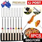 8x Marshmallow Roasting Sticks Extendable Fork BBQ Campfire Kids Fun Barbecue
