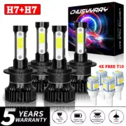 4X H7 H7 LED Headlights Hi/Lo Beam White 6000K Bulbs For Smart Forfour 2005-2007 (for: Smart)