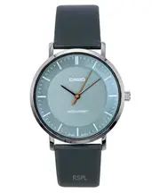 Casio Standard Analog Leather Strap Grey Dial Quartz MTP-VT04L-8E Men's Watch