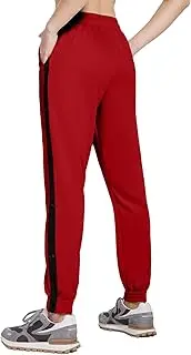 [Generic] Womens Sweatpants Tear Away Basketball Pants Side Split Snap Button Workout Pants Athletic Joggers with Pockets