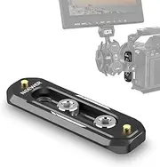 NEEWER 2.4"/60mm Mini NATO Rail, Anti Off Quick Release NATO Rail with 1/4" Screws and Safety Pins for NATO Handle, Camera Cage & Field Monitor, Compatible with SmallRig Cage, UA022