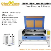 DSP 130W 1390 Laser Engraving Cutters CO2 Laser Ruida 6445G Linear Guides CW5200