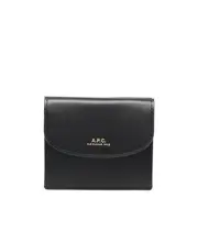 A.P.C. Logo-Stamp Foldover Wallet One size black