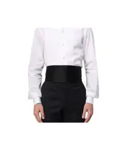 silver hardware silk belt One size White