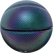 Luminous Basketball, Luminous Reflective Night Basketball Ball Size 7, Fantastic PU Leather Basketball for Teen Boys Workouts, Night Basketball Gifts for Indoor Outdoor p