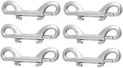 SOESFOUFU 6 Pack Double Headed Dog Buckle Snap Hooks Metal Dog Leash Hooks for Pet Leash Sturdy and for Outdoor Sports and Decorations