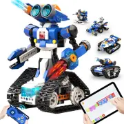 Robot J Creative Robot Building Kit, 6-In-1 Programmable App Remote Control Robo