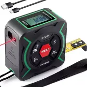 xCool 2-in-1 Tape Measure with Laser, 197-ft Laser Tape Measure and 9.8-ft Se