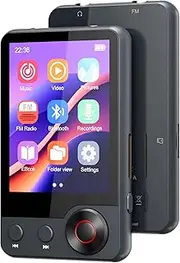 Olisky 128GB MP3 Player with Bluetooth 5.3, 2.4" Portable Full Touchscreen Music Player with Speaker and Micro SD Card Slot,MP4 Player with FM Radio,Voice Recording,Earphone,for Kids and Outdoors
