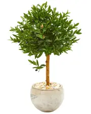 Nearly Natural 38in Olive Topiary Artificial Tree in Bowl Planter UV Resistant (Indoor/Outdoor)