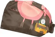 [WOSHJIUK] Working Hat 2 Pack Scrub Caps for Women,Cartoon Pink Pig,Tie Back Cap Adjustable Scrub Hat