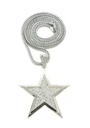 3D STAR PENDANT WITH 36" 4mm FRANCO CHAIN*