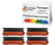 A Set BCMY Compatible Toner Cartridge for Brother TN-155 TN155BK TN155C TN155M TN155Y (5,000/4,000 (B/CMY) pages) for DCP9040CN DCP9042CDN HL4040CN HL40...