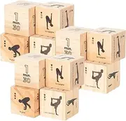 3 Sets Digital Sieve Childrens Toys Physical Activity Dice Suits for Kids Yoga Posture Dice Ladies Suits Workout Game Home Fitness Number Wooden Game Supplies