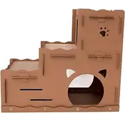 Cat Scratching Cardboard House Furniture with Corrugated Scratcher Pad (3 Level)