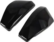 Battery Cover Plastic Chrome/Black Battery Side Fairing Covers Fit For Honda VTX1300 VTX 1300 2003-2009 R/Retro S/Spoke C/Custom T/Tourer Battery Terminal Cover(Black)
