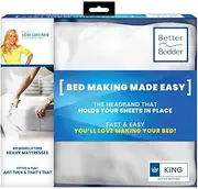 Better Bedder King - Bed Headband, Fabric Shell of Cotton, Polyester, and Spandex, Bed Making Made Easy, Transforms Any Flat Sheet into A Fitted Sheet
