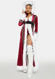 [J Valentine] Fur Trimmed Hooded Trench Coat