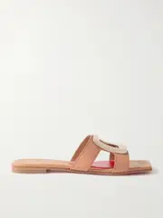 [Roger Vivier] Roger Vivier - Benson Embellished Leather Sandals - Brown - IT36 IT 36 Brown